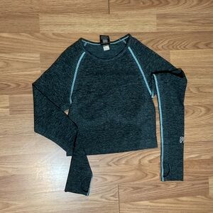 PINK Victoria's Secret Seamless Charcoal Long Sleeve Top